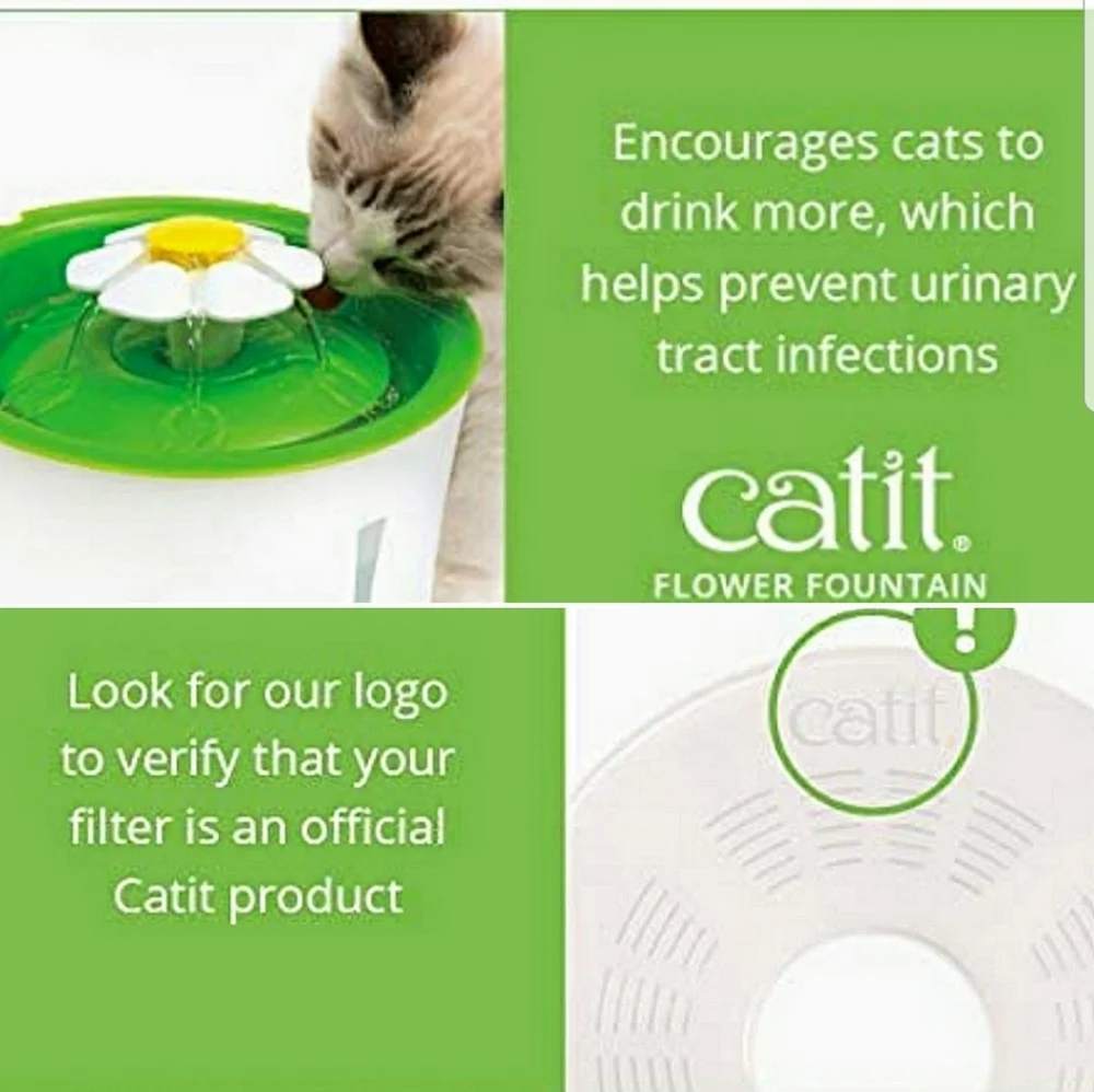 ❤️BUY 5 GET 3 FREE Catit Triple Action Pet Fountain Filter